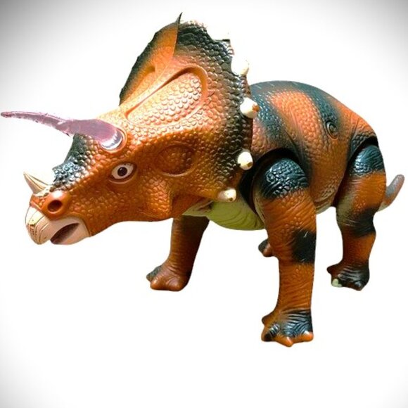 TRICERATOPS Sounds & Flashing horns walking roaring dinosaur - Picture 1 of 8